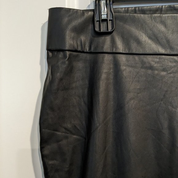 J Crew Vegan Faux Leather Pants Women's XXL Black Pull On NWT - Picture 6 of 16